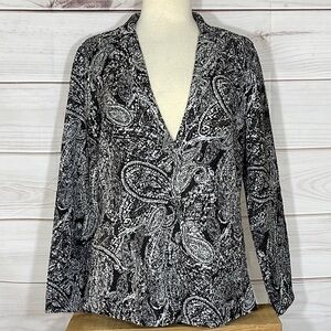 Chico's Travelers Collection Crushed Paisley Jacket Size 12/Large/Chico's 2